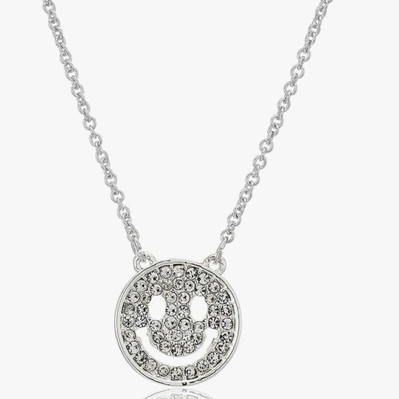 Silver Tone 16 Inch Happy Pendant Necklace All NECKLACES BOGO - Picture 1 of 5